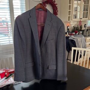 Hart Schaffner Marx Charcoal Checkered Blazer